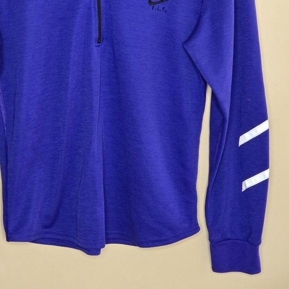 Vintage Nike F.I.T. | Blue-Violet Long Sleeve Quarter Zip Pullover Size Small - Picture 3 of 5